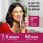 Spray de Complejo B Orgánico USDA - 8 Vitaminas B - Sabor Bayas - 60 ml