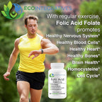 Ácido Fólico 5mg (B9) - Complemento Prenatal y Salud Cardiovascular - 100 Cápsulas Veganas
