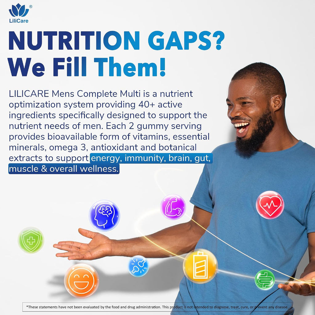 LILICARE Multivitamínico para Hombres en Gominolas - 60 Gominolas