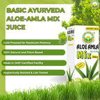 Basic Ayurveda Aloe Vera & Amla Herbal Mix Juice 480 ml