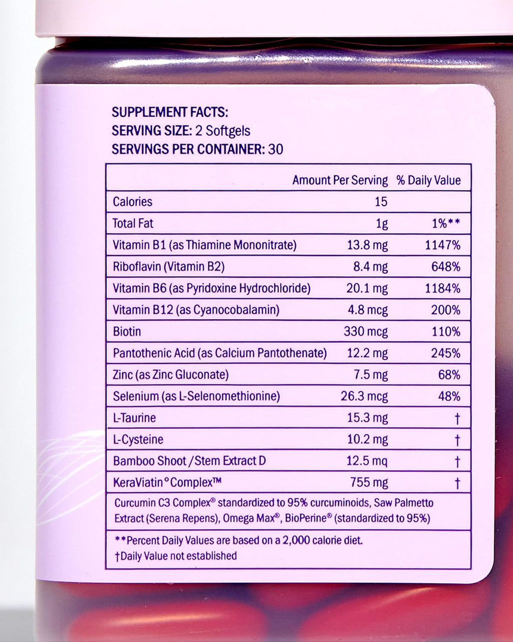 Keranique Suplementos para Cabello y Cuero Cabelludo con Biotina, Vitaminas B y Nutrientes Esenciales