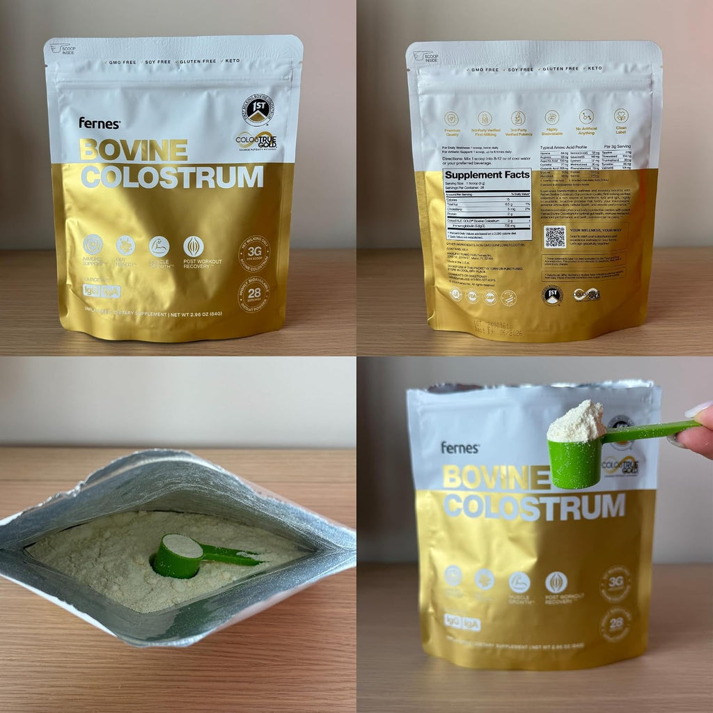 Fernes Colostrum Bovino Entero en Polvo – Primera Ordeña, 28 Raciones