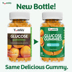 YUM-V'S Glucose Gummies – Gominolas de glucosa de acción rápida – Sabor naranja natural – 60 unidades