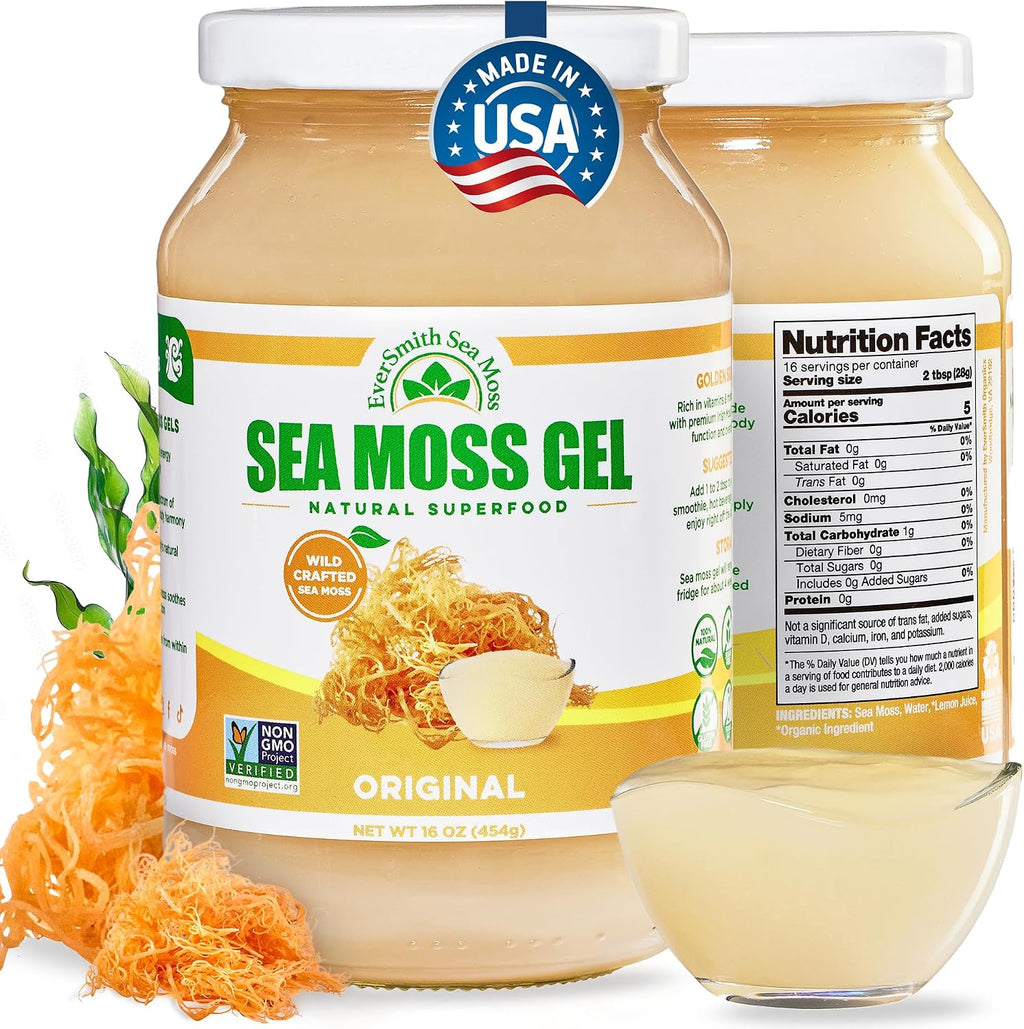 Gel de Musgo Marino Irlandés Salvaje - EverSmith Organics - Sin Sabor (1 Frasco)