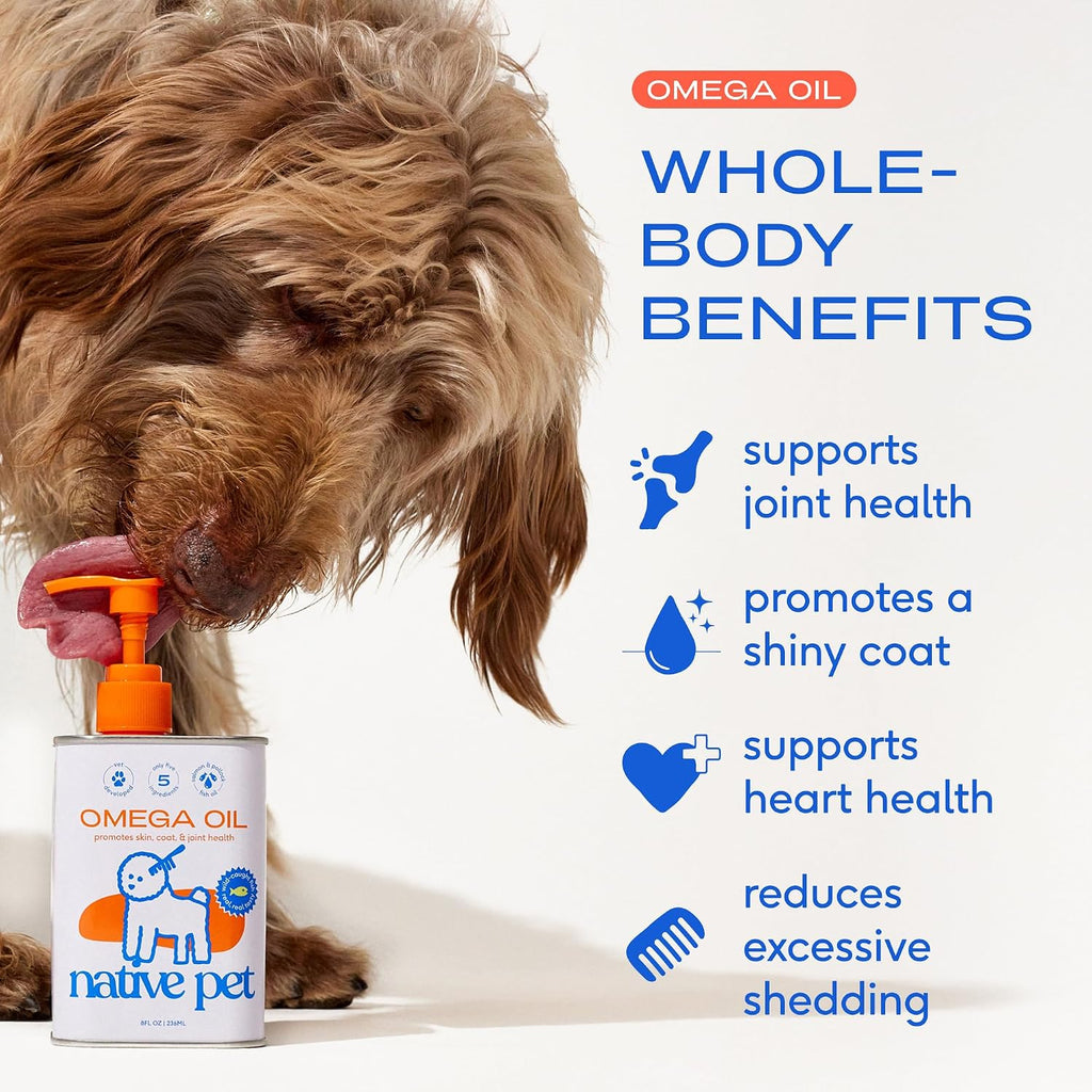 Native Pet Aceite de Salmón Salvaje de Alaska Omega 3 para Perros y Gatos – 236ml