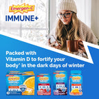 Emergen-C Immune+ Triple Action Gominolas de Apoyo Inmunitario, con BetaVia, 750 mg de Vitamina C, Vitaminas B, Vitamina D y Antioxidantes, Sabor Super Naranja - 45 Unidades