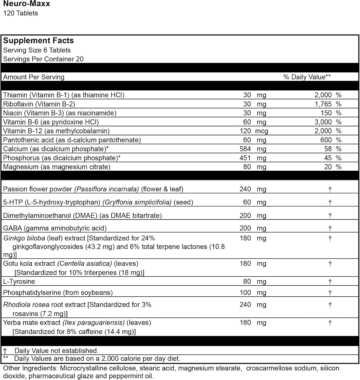 Neuro-Maxx™ 120 Comprimidos – Dr. Venessa's Formulas