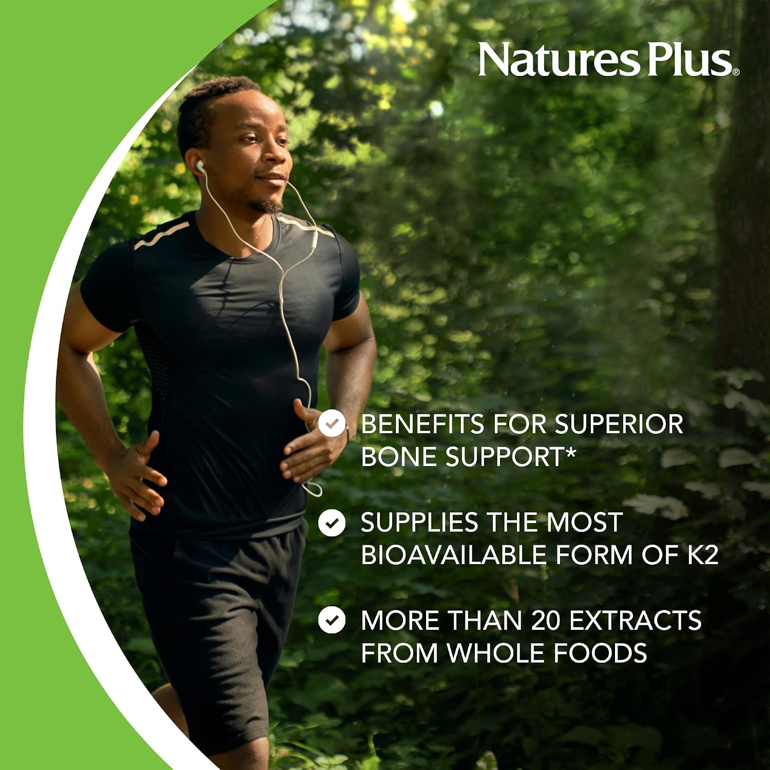 NaturesPlus Source of Life Garden Vitamina K2 - 60 Cápsulas, Pack de 2