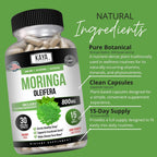 Extracto de Hoja de Moringa Kaya Naturals - 30 Cápsulas