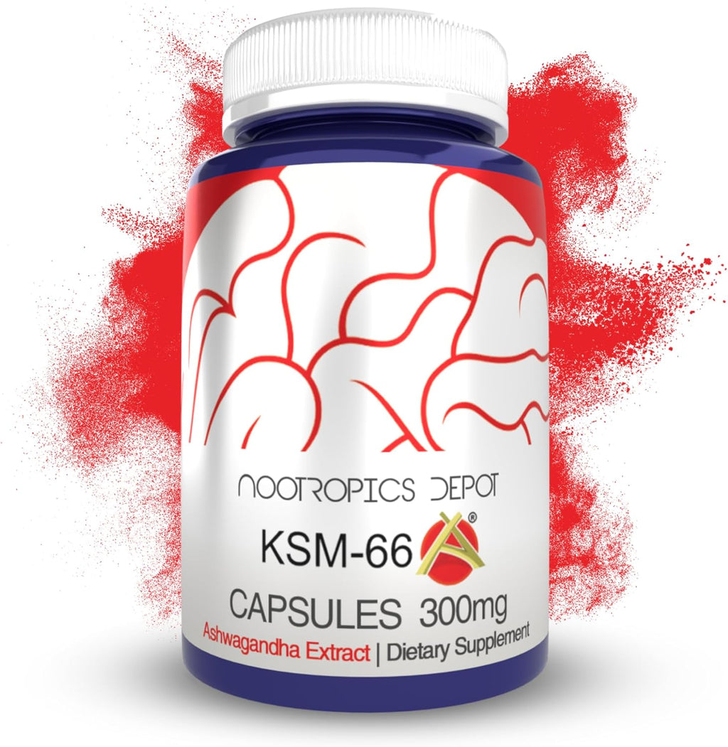 Nootropics Depot KSM-66 Ashwagandha Capsules - 300mg - 180 Capsules