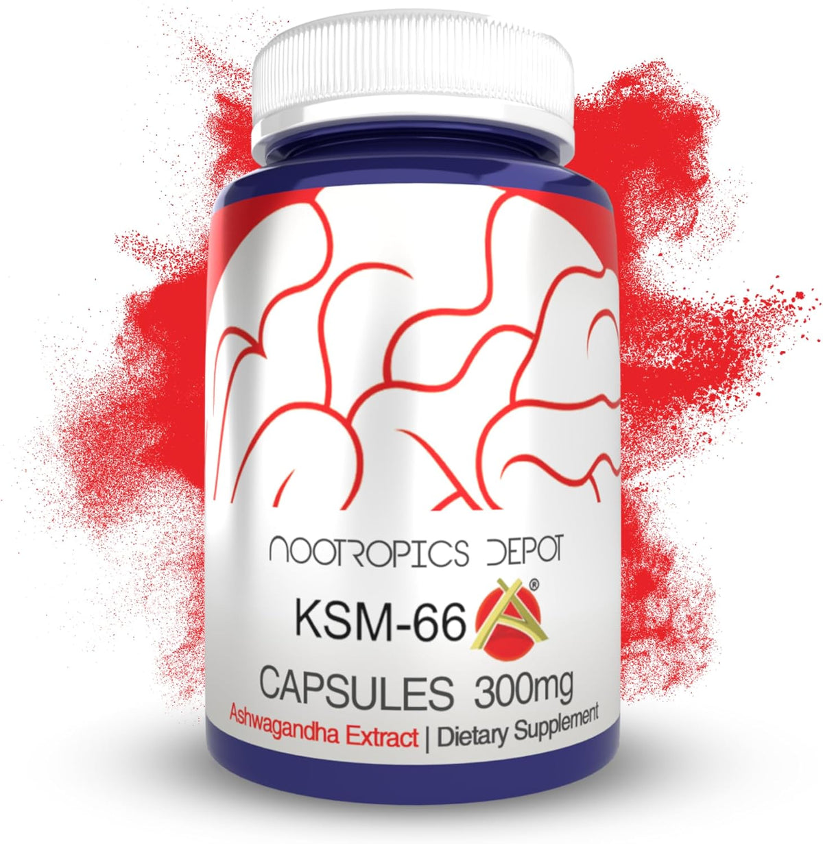 Nootropics Depot KSM-66 Ashwagandha Cápsulas - 300mg - 180 Cápsulas – Image 1