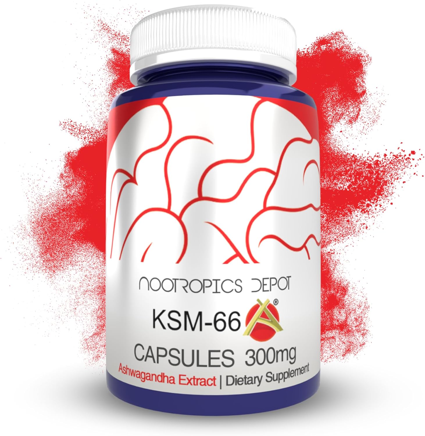 Nootropics Depot KSM-66 Ashwagandha Capsules - 300mg - 180 Capsules