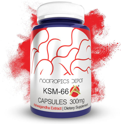 Nootropics Depot KSM-66 Ashwagandha Cápsulas - 300mg - 180 Cápsulas – Image 1