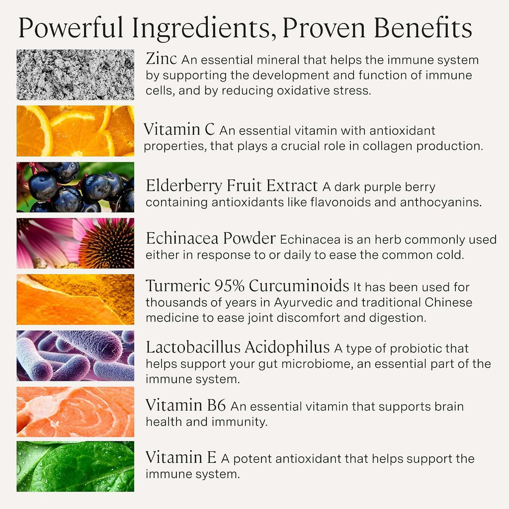 Stonehenge Health Dynamic Immunity - Suplemento Inmunitario 10 en 1 con Saúco, Equinácea, Zinc, Vitamina C y Probiótico - 60 Cápsulas