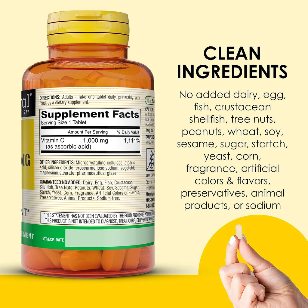 MASON NATURAL Vitamina C 1,000 mg, 300 Comprimidos