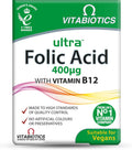 Vitabiotics Ultra Ácido Fólico 400 µg con Vitamina B12, 60 Comprimidos
