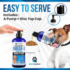 Plano Paws Aceite de Pescado Omega 3 para Perros - Suplemento Líquido de EPA y DHA