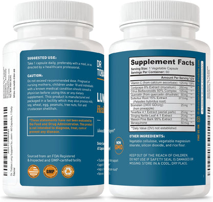 Dr. Tobias Lung Health - Suplemento para la salud pulmonar (60 cápsulas) – Image 6