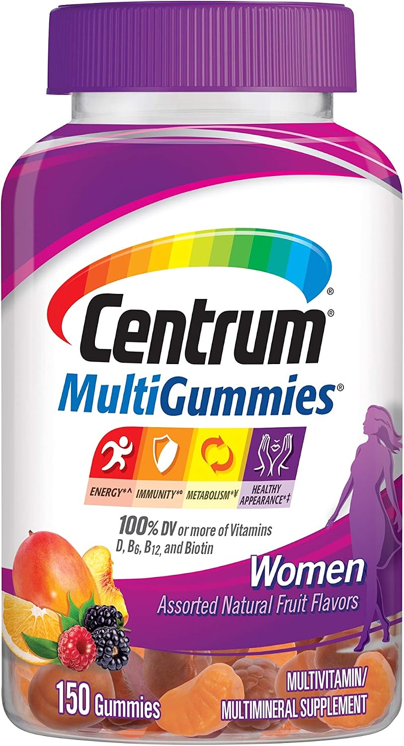 Centrum MultiGummies Mujeres - Gomitas Multivitamínicas con Vitaminas D3, B, C y Zinc - 150 uds