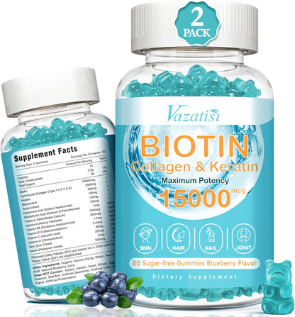 Gominolas de Biotina con Colágeno y – La biotina contribuye al metabolismo energético normal. – Image 1