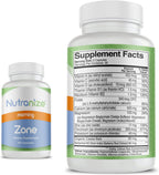 Nutranize Zone Sistema Twin-Pack - Cápsulas Matutinas y Nocturnas con Magnesio, Vitamina D3, K2 MK7, Metilfolato, Cromo y Melatonina - 30 Días (120 Cápsulas)