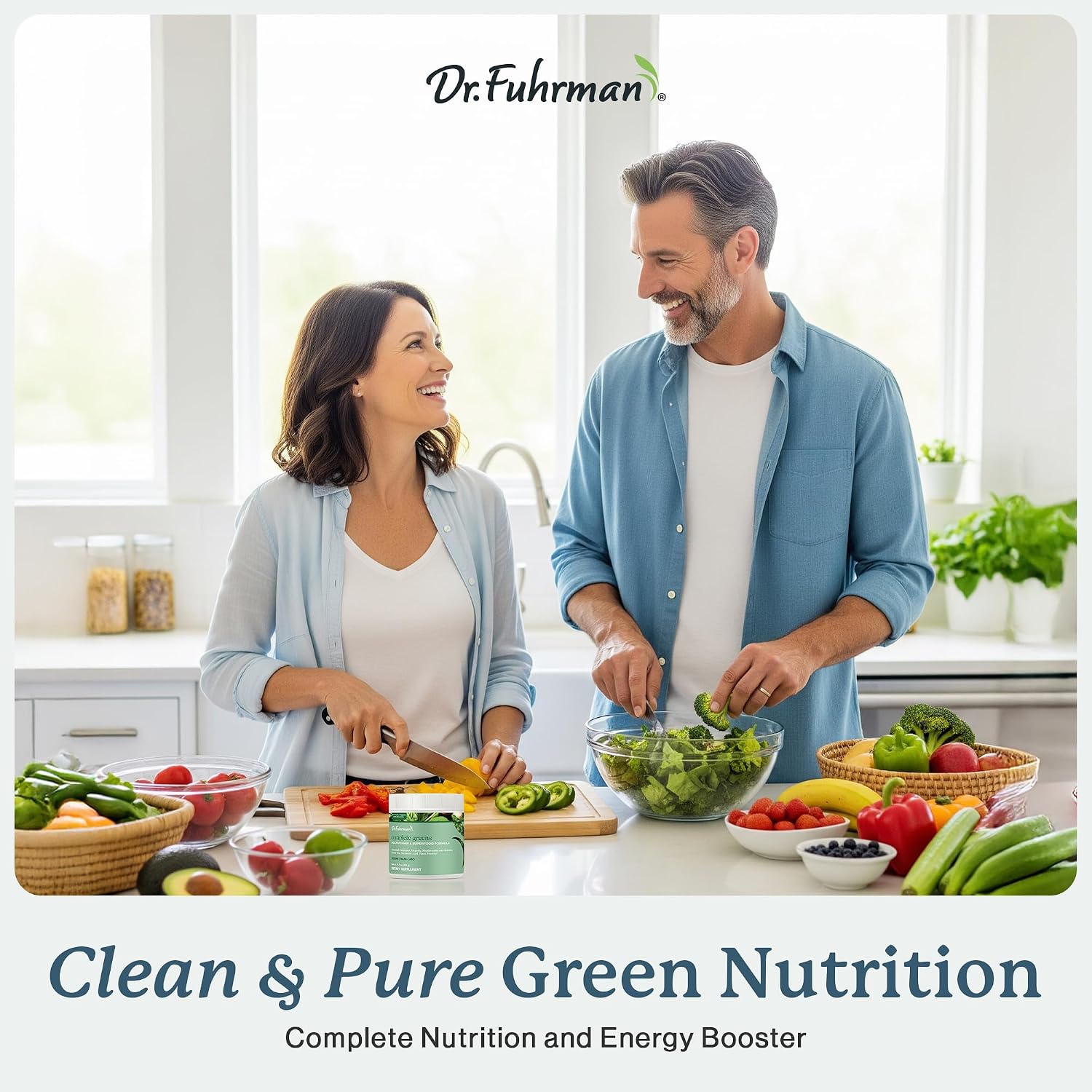 Dr. Fuhrman Complete Greens: Polvo de Verduras Ecológicas con Superalimentos, Vitaminas y Minerales