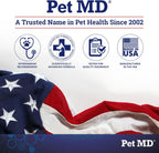 Pet MD Multivitamínico 5en1 para Perros - 30 Vitaminas, Minerales y Nutrientes Esenciales - 60 Comprimidos