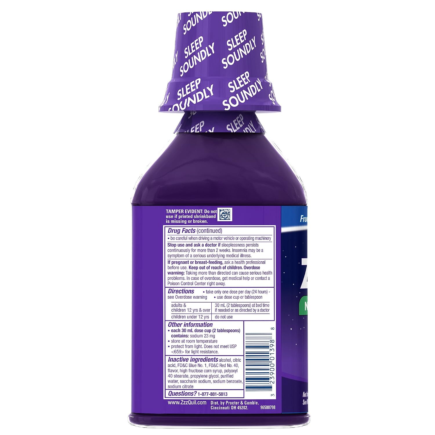ZzzQuil Líquido para Ayudar a Dormir Sabor Bayas Calientes 355 ml