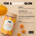 JUGO Beauty + SUPERFOODS Gominolas de Colágeno y Biotina para Cabello, Piel y Uñas - 40 Unidades