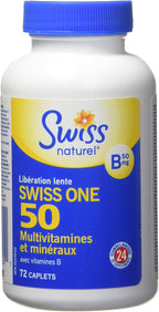 Swiss Natural Swiss One 50 Multivitamínico y Mineral con Complejo B - Liberación Prolongada
