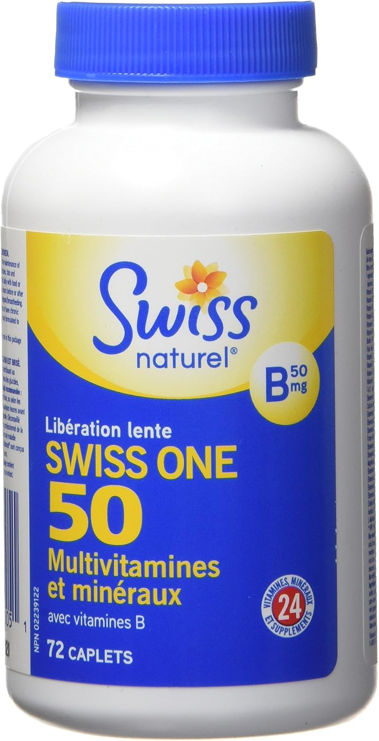 Swiss Natural Swiss One 50 Multivitamínico y Mineral con Complejo B - Liberación Prolongada