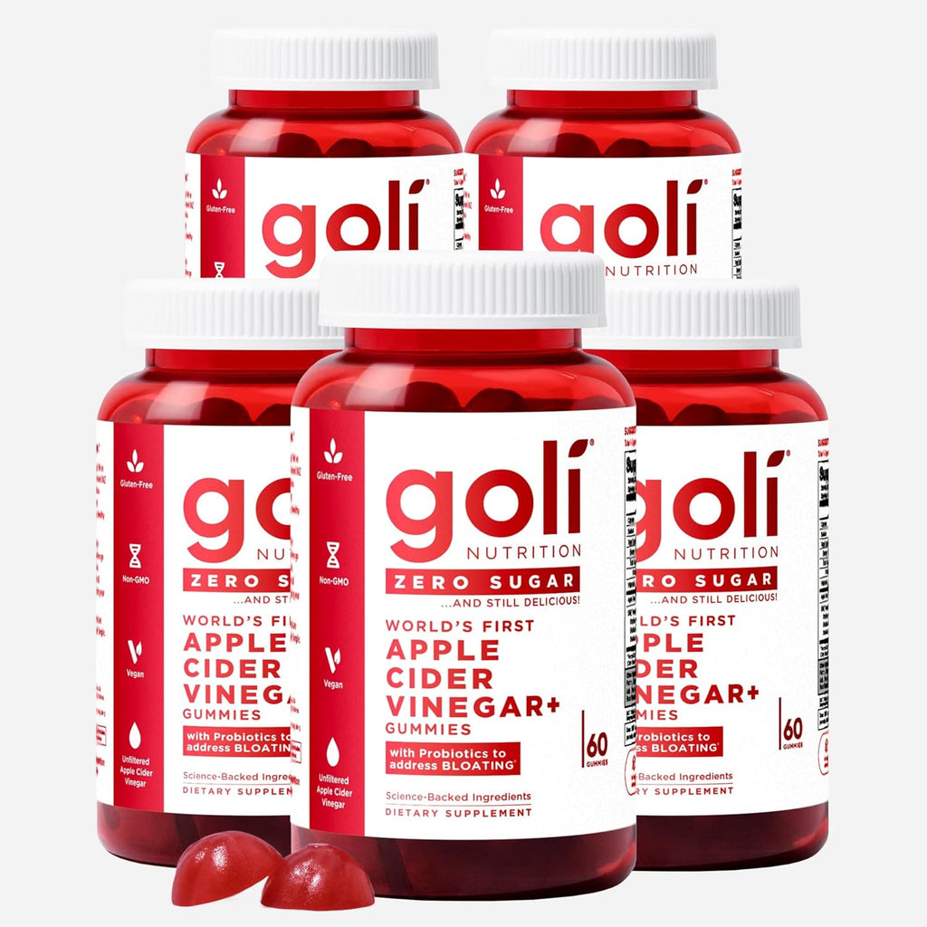 Goli Zero Sugar – Gomitas de Vinagre de Manzana con Vitamina B12 y Probióticos