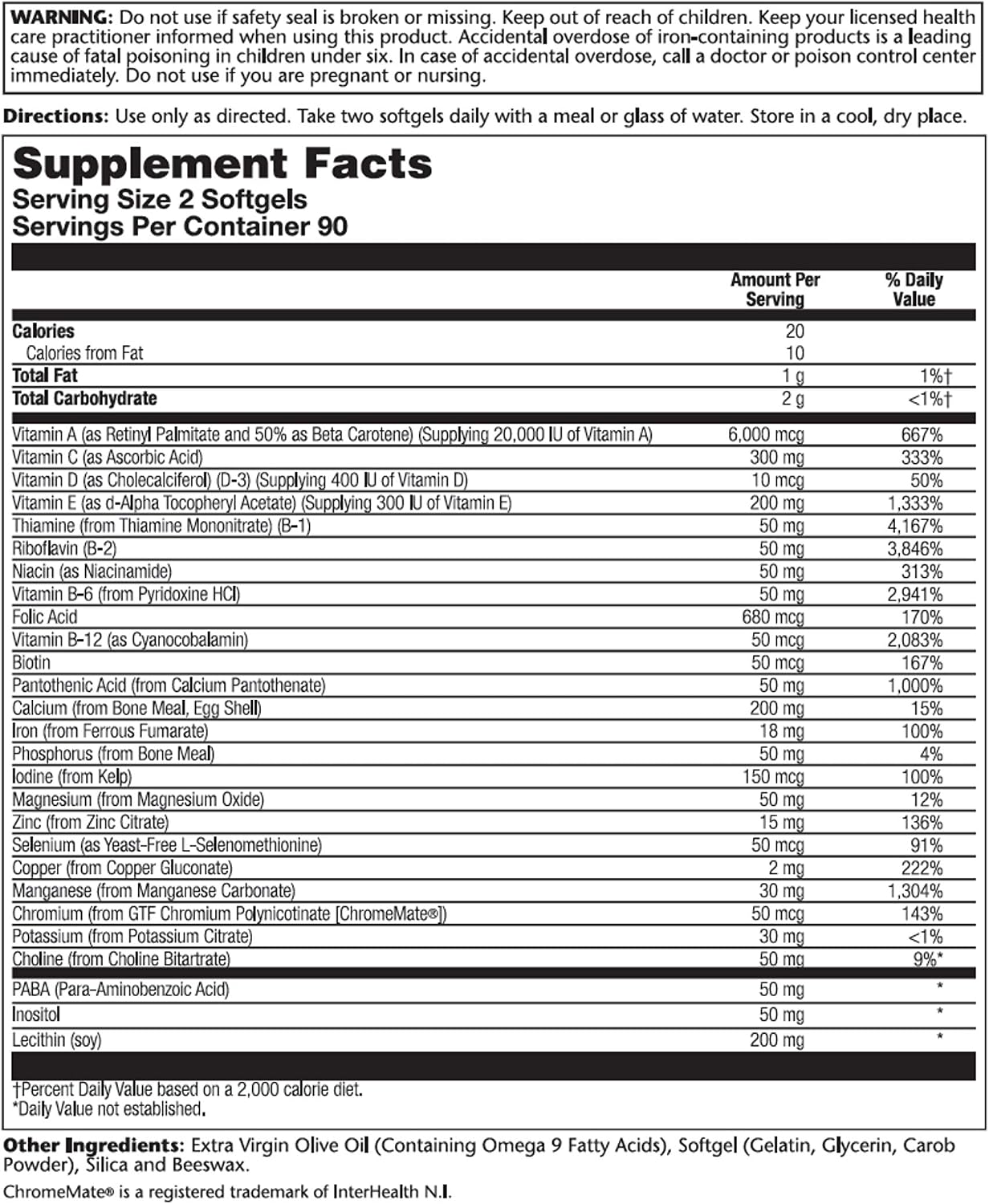 SOLARAY Provide Multivitamin | Two-A-Day | 180 Tablets
