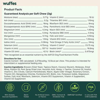 Wuffes 23-in-1 Multivitamínico para Perros – Zinc: Mineral esencial para la salud de la piel y el pelaje, así como – Image 9