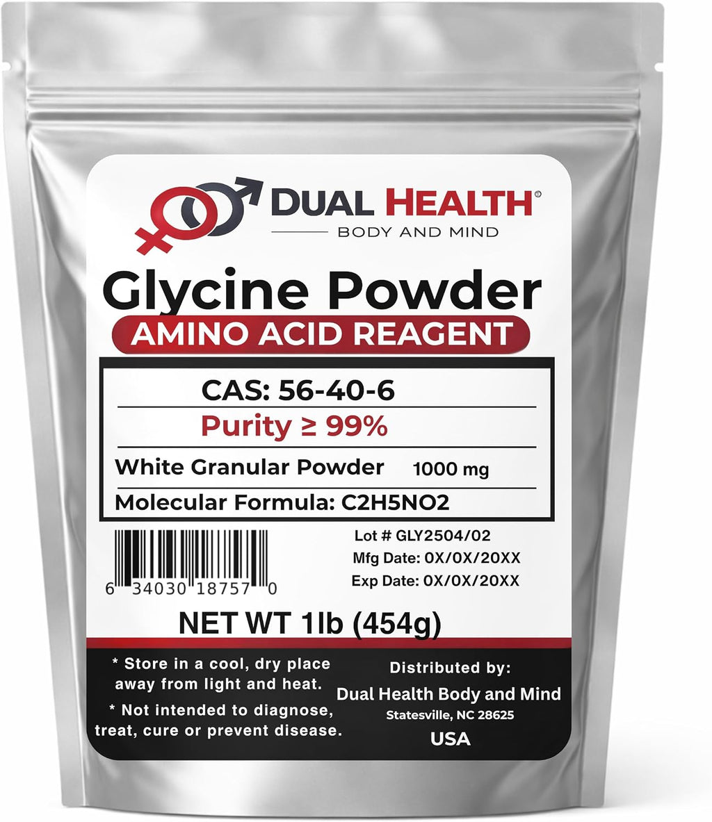 Glycine Powder (1 lb) Pure Free Form Glycine Bulk Supplements, Sleep Amino Acid, Non-GMO, Gluten Free