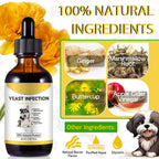Netwik Tratamiento Natural contra la Levadura para Perros - Alivio de Picazón y Alergias - Suplemento Herbal Líquido 60 ml