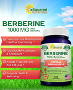 aSquared Nutrition Pure Berberine 1000mg - 180 Vegan Capsules
