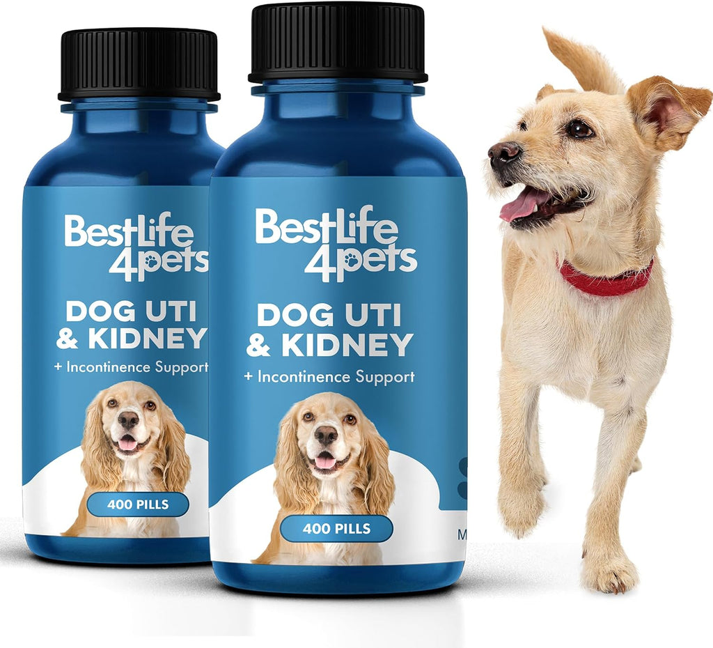 Fórmula para el Tratamiento de ITU y Salud Renal en Perros – Suplemento Urinario Natural – 400 Comprimidos Pequeños
