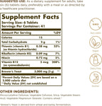 Solgar Levadura de Cerveza 7 ½ Granos con Vitamina B12 - 250 Comprimidos