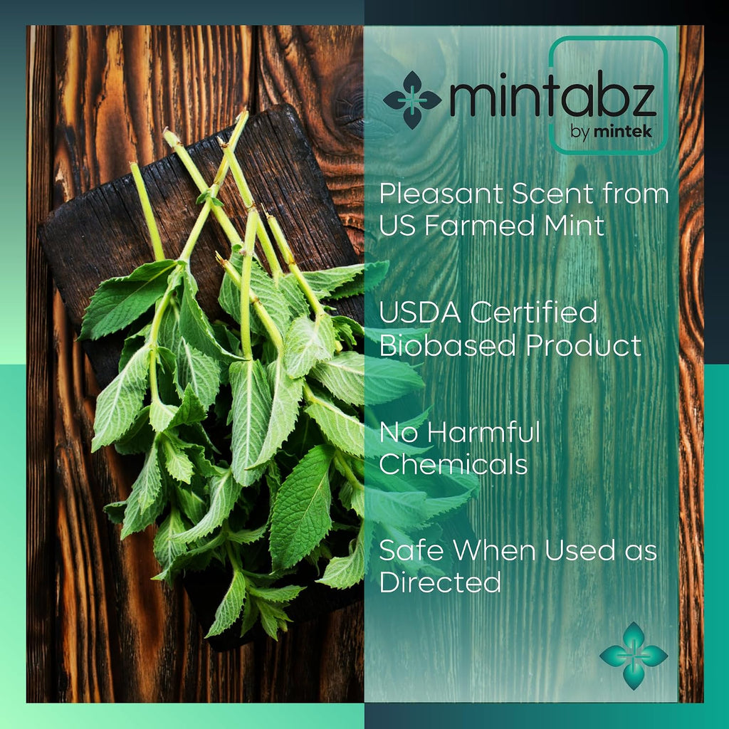 Mintek Mintabz: 24 Cubos Repelentes Naturales de Roedores con Aceite de Menta