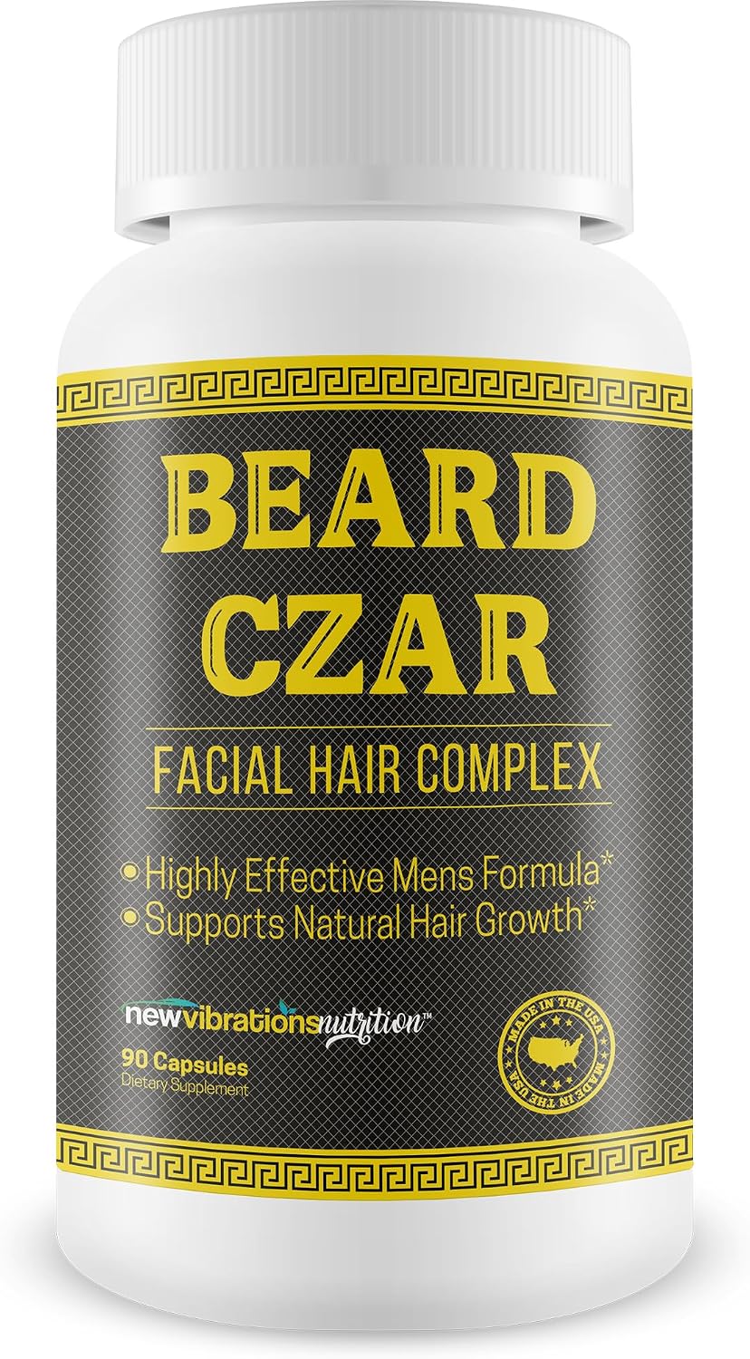 The Beard Czar - Complexo Facial para Barba, Fórmula Masculina, 60 Cápsulas