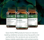 GAIA HERBS PRO Rhodiola - Complemento Adaptógeno con Extracto de Raíz de Rhodiola - 60 Cápsulas (30 Dosis)