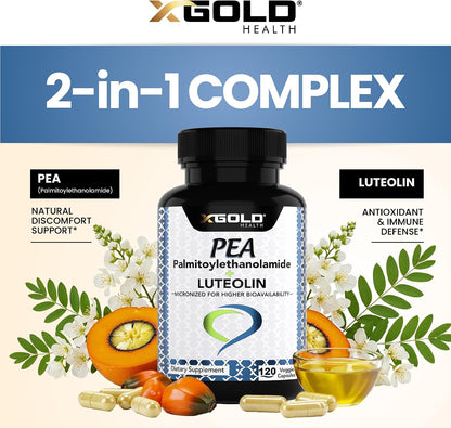 Palmitoiletanolamida 630 mg + Luteolina – Excipientes de origen vegetal: La cápsula es vegetal, apta para dietas – Image 3