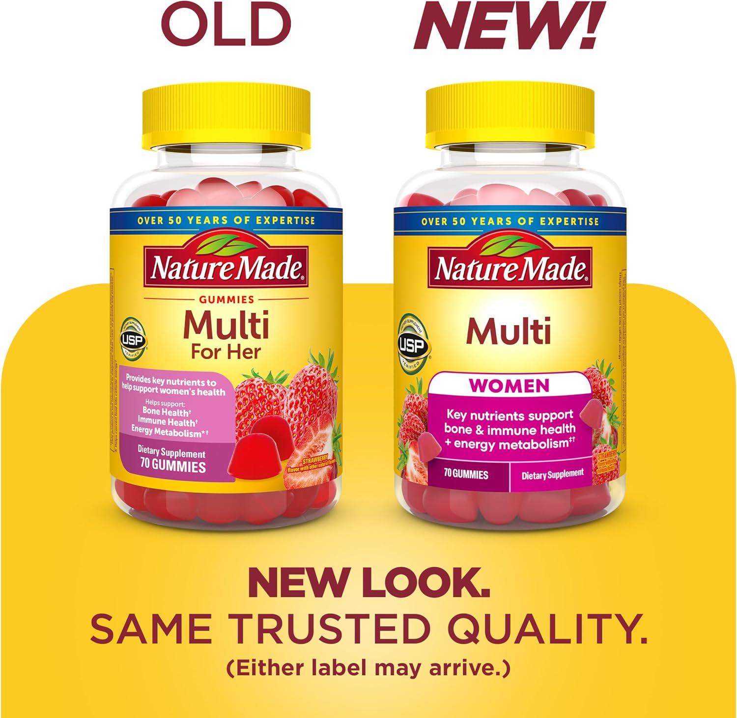 Nature Made Multivitamínico para Mujeres, Gominolas Multivitamínicas, 70 Gominolas, 35 Días
