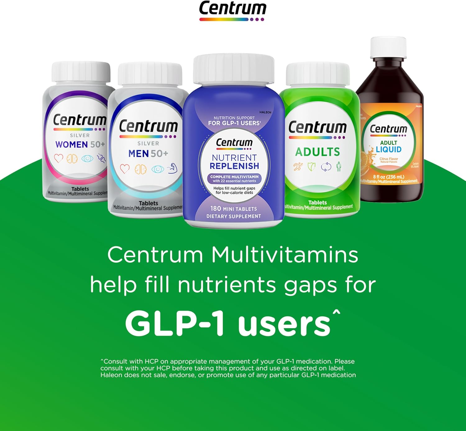 Centrum Silver Multivitamínico para Adultos 50+ - 80 Comprimidos