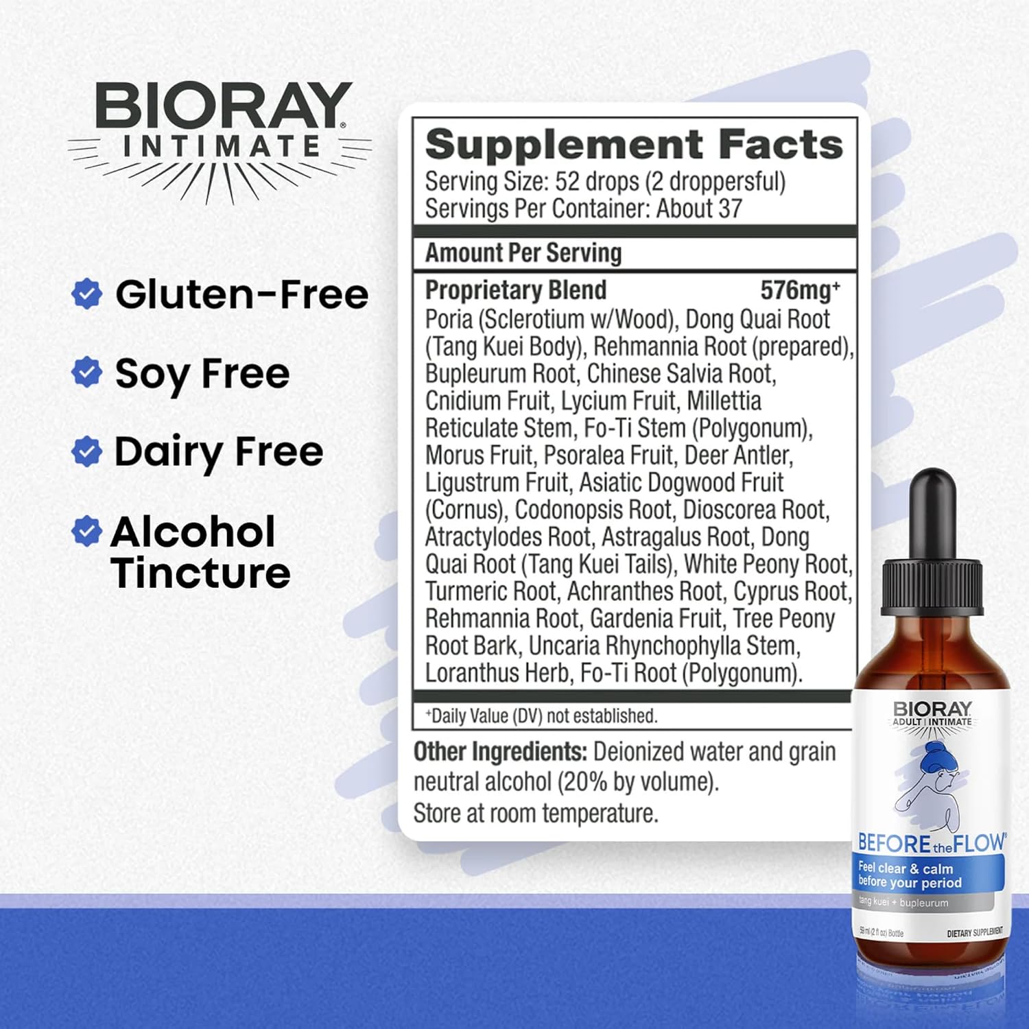 BIORAY Intimate Before The Flow - Tintura Natural - 59 ml (2 fl oz)