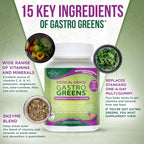 Dr. Liz Cruz Gastro Greens - Suplemento de Verduras con Enzimas, 90 Cápsulas