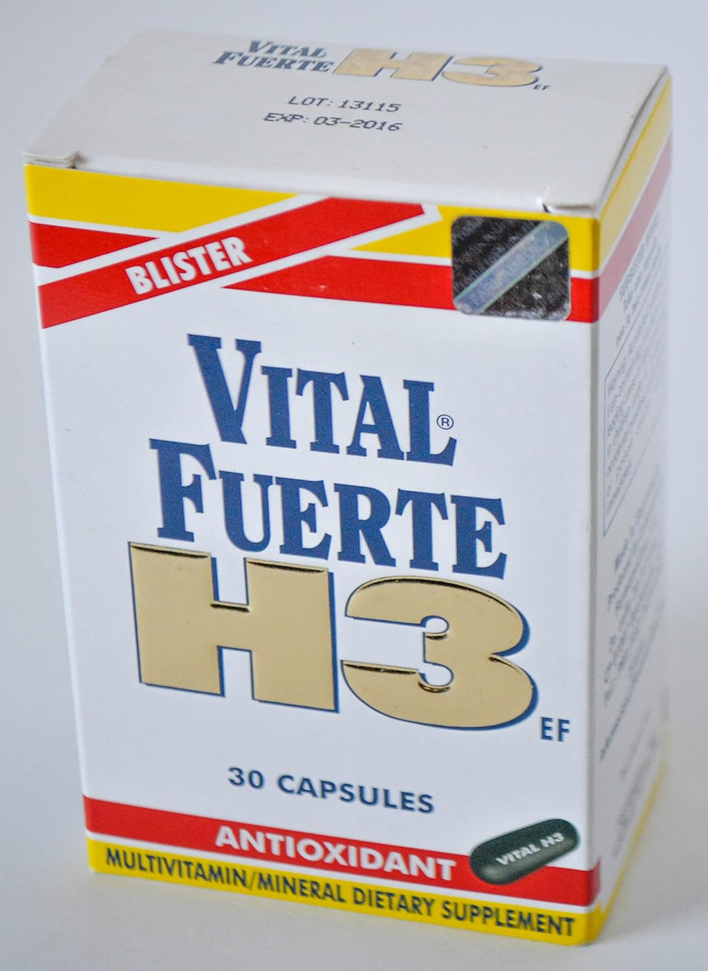 H3 Vitaminas y Minerales Complemento Alimenticio 30 Cápsulas