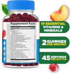 Lifeable Multivitamínico sin Azúcar para Hombres con Hierro y 18 Vitaminas Esenciales - 90 Gomitas