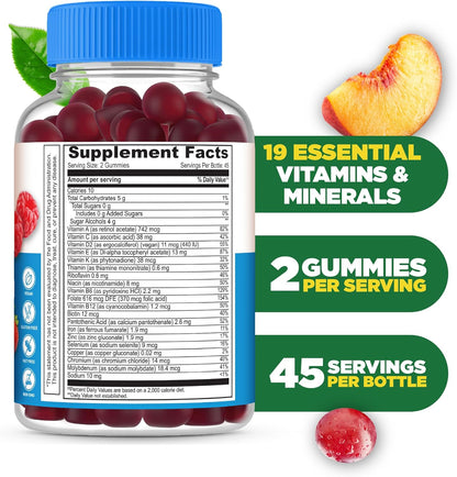 Lifeable Multivitamínico sin Azúcar para – Vitaminas hidrosolubles: C, tiamina (B1), riboflavina (B2), niacina – Image 2